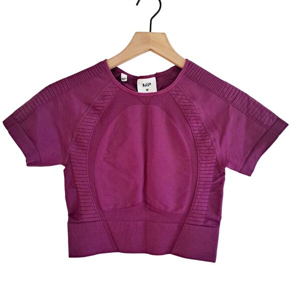 MP Adapt Short Sleeve Seamless Activewear Crop Top - Picture 4 of 7